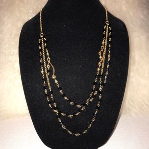 Black golden necklace